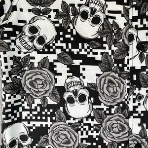 Skulls/roses punk rock & roll Men (M)‎  just attitude death tattoo Art shirt